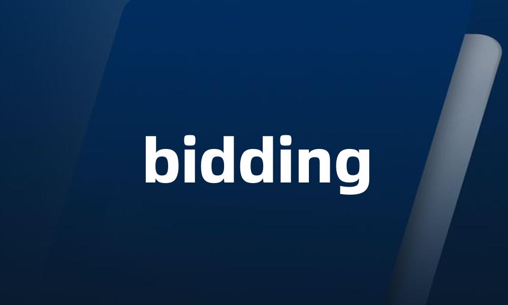 bidding