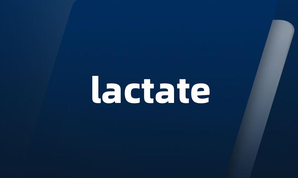 lactate