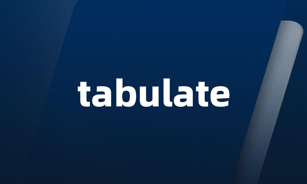 tabulate