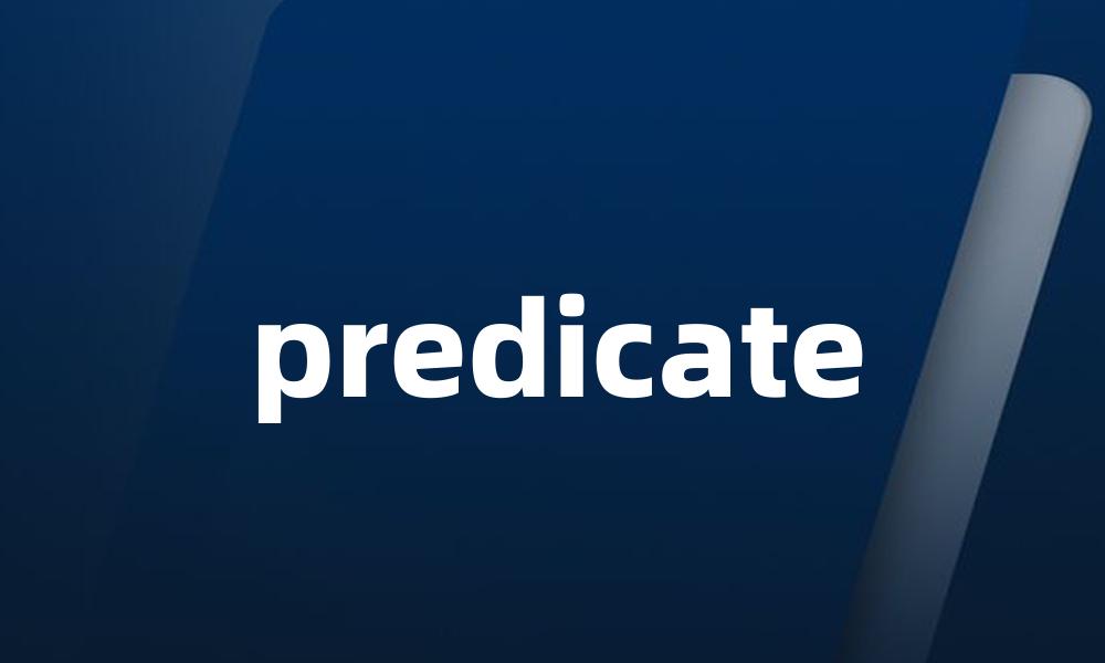 predicate