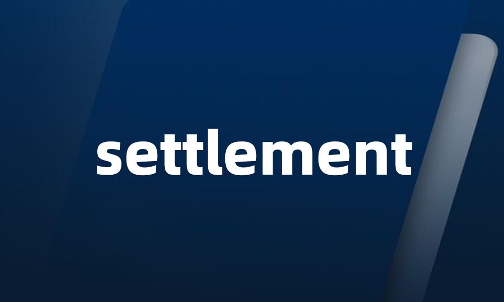 settlement