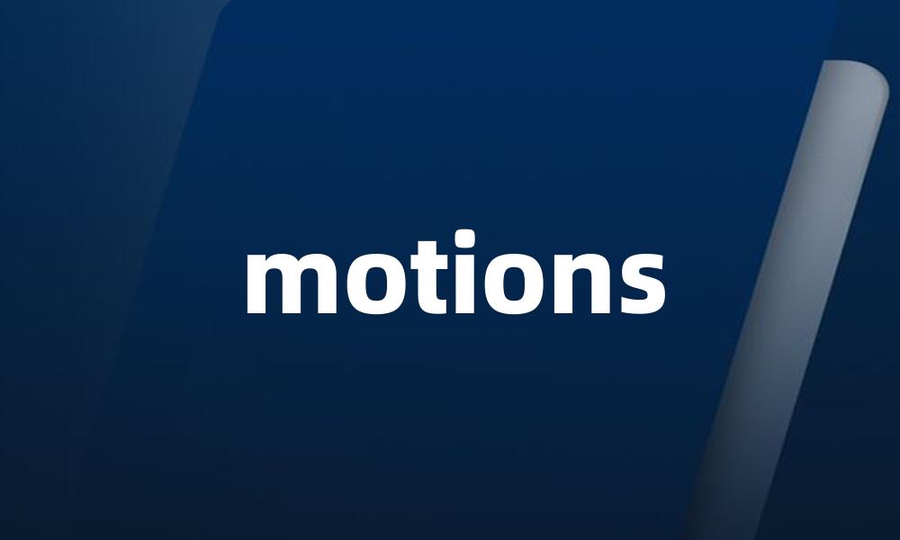 motions