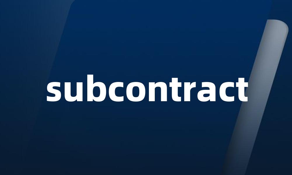 subcontract