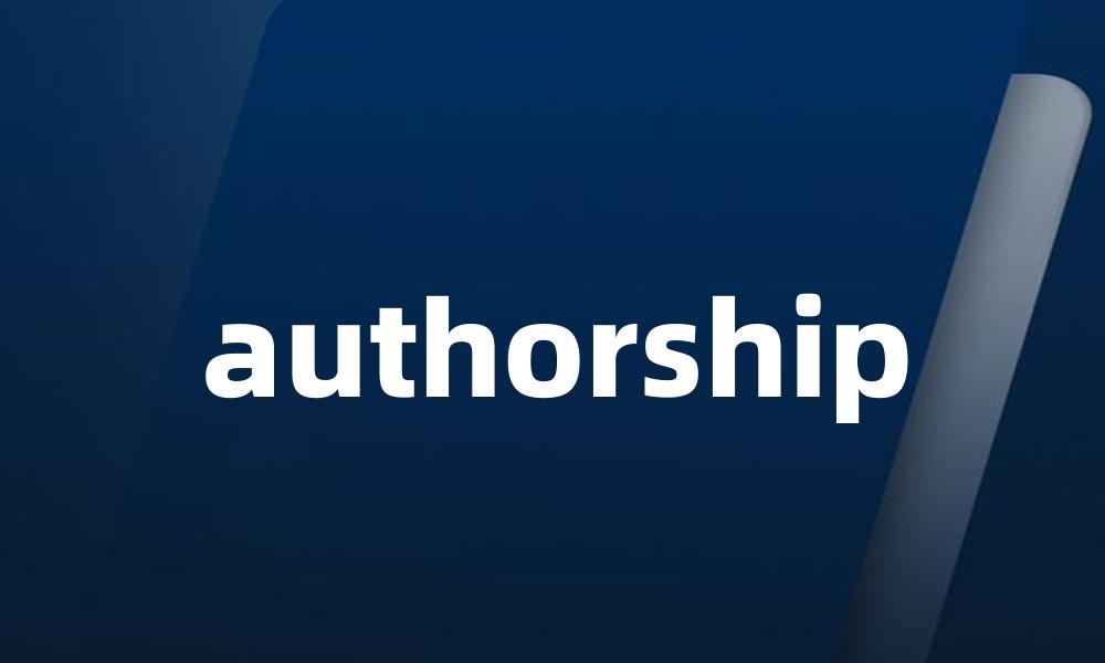 authorship