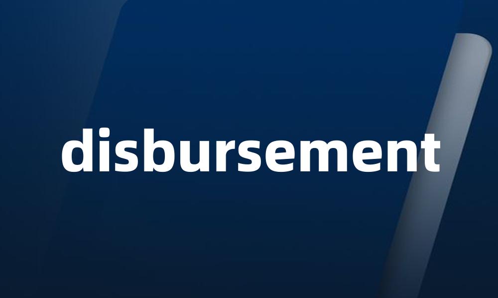 disbursement