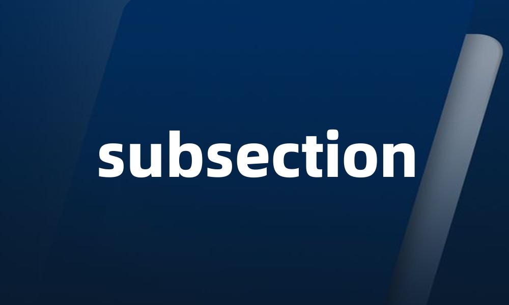 subsection