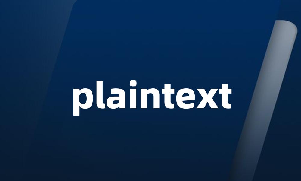 plaintext