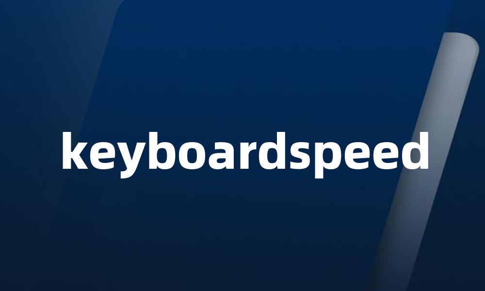 keyboardspeed