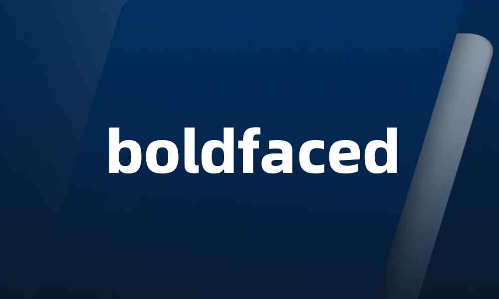 boldfaced