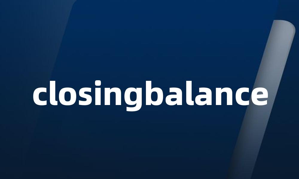 closingbalance