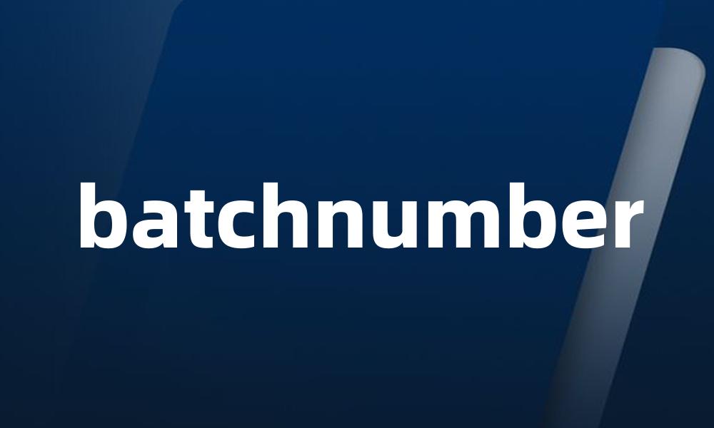 batchnumber