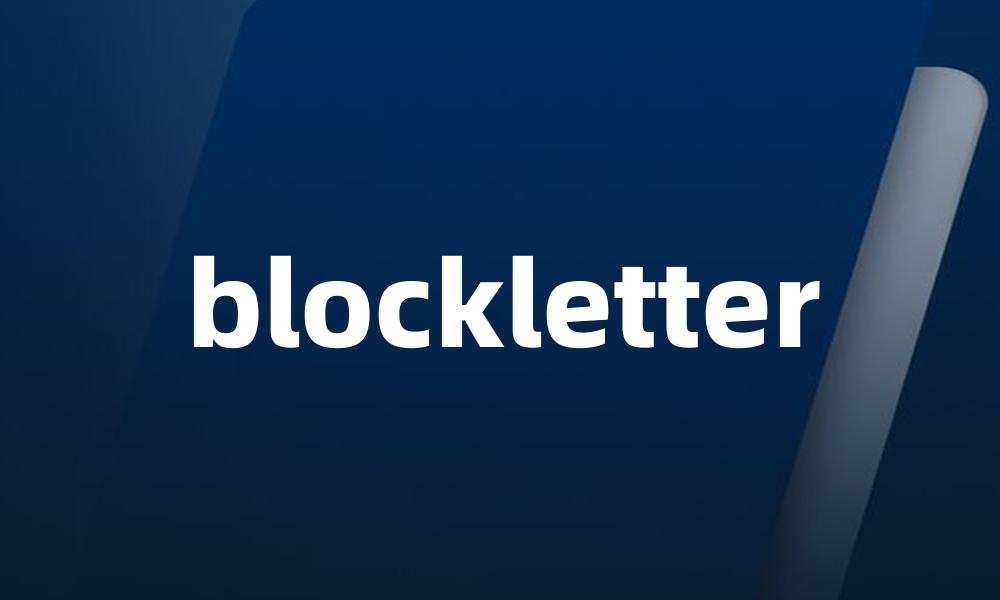 blockletter