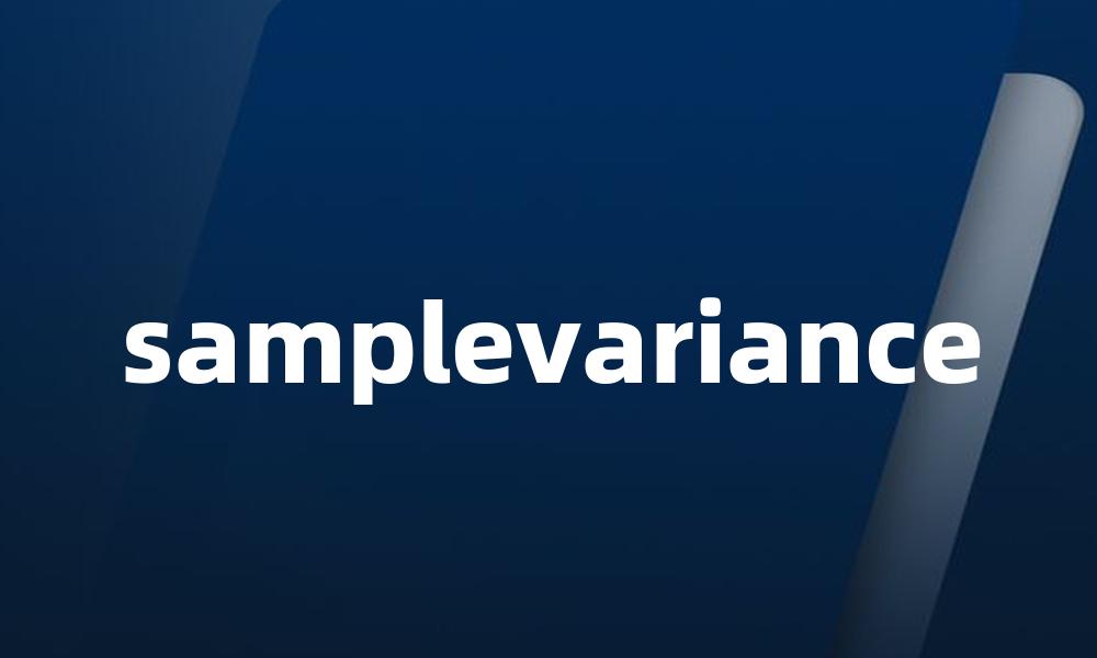 samplevariance