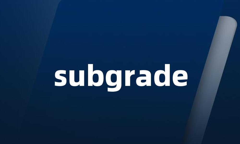 subgrade