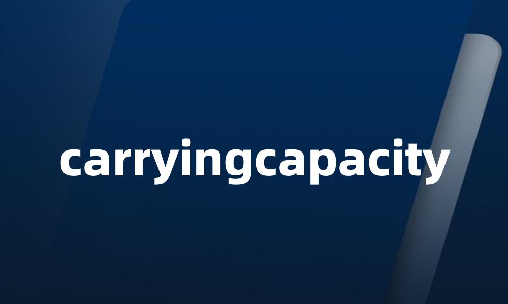 carryingcapacity