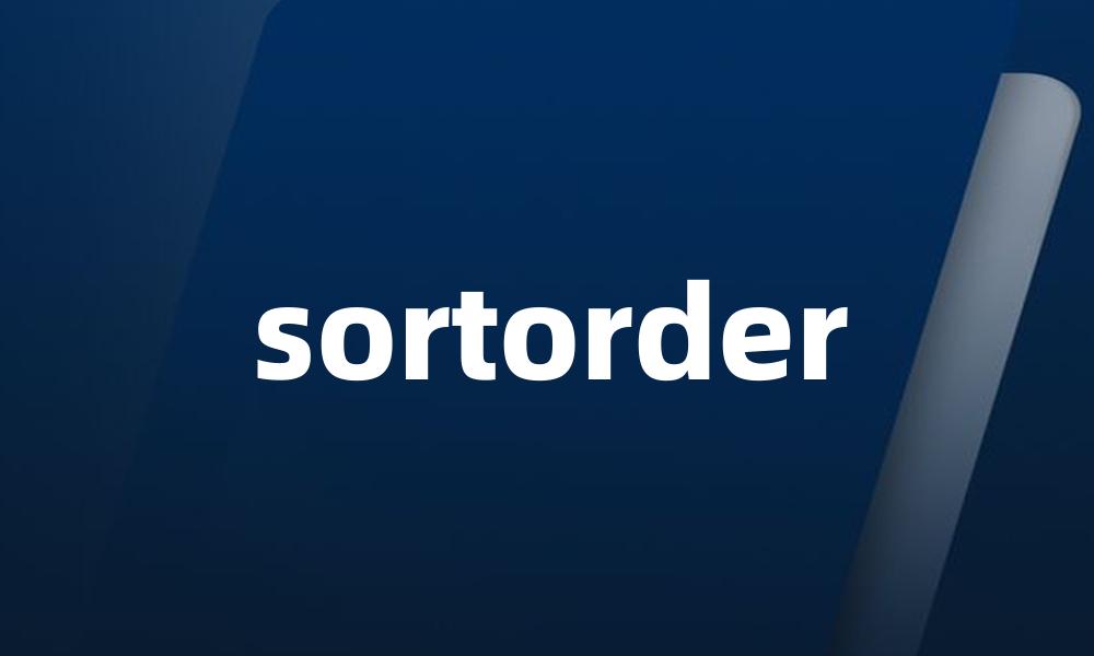 sortorder