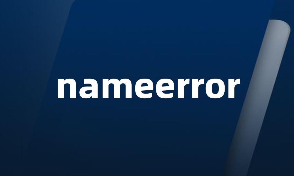 nameerror