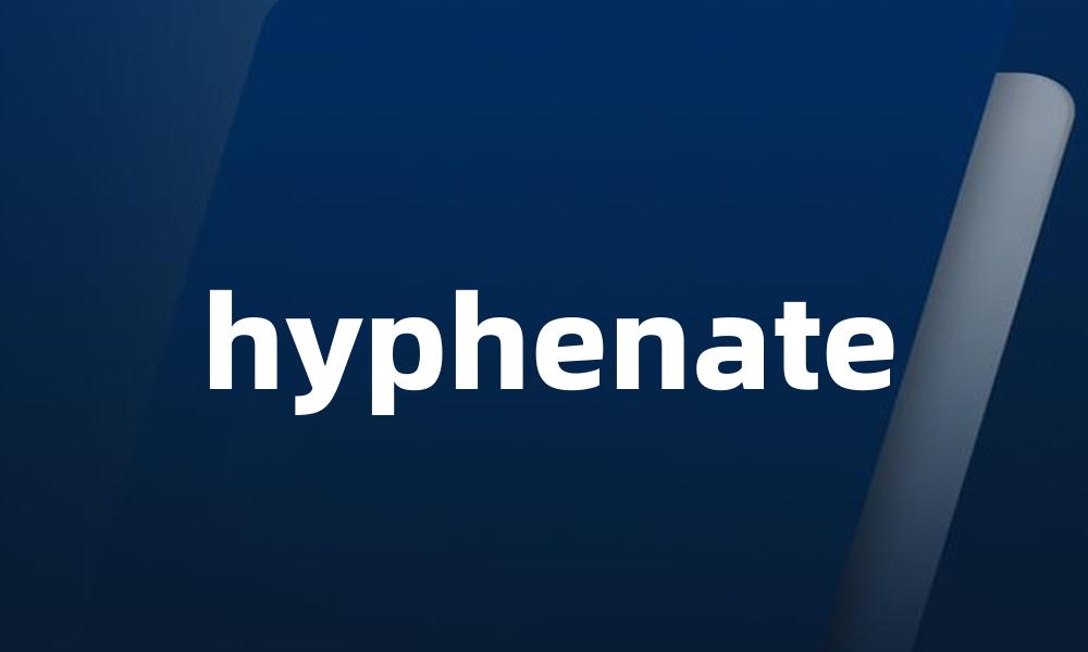 hyphenate