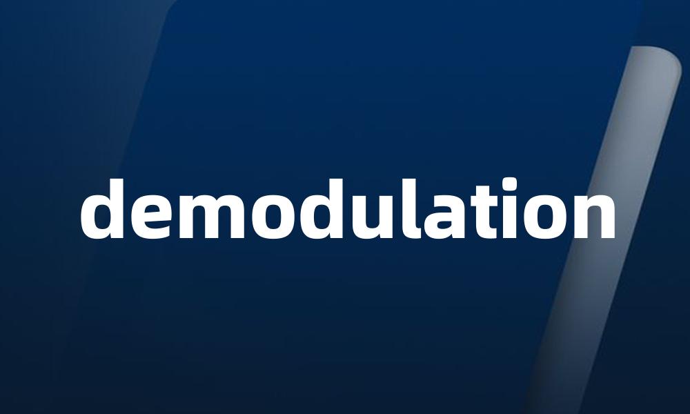 demodulation