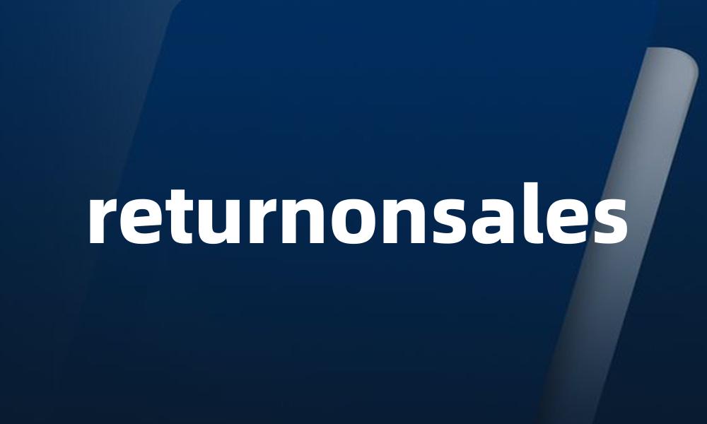 returnonsales