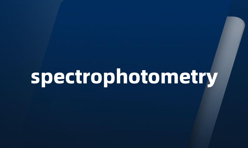 spectrophotometry