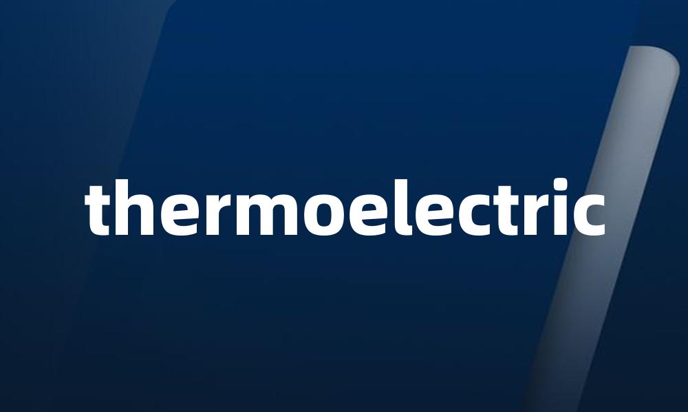 thermoelectric