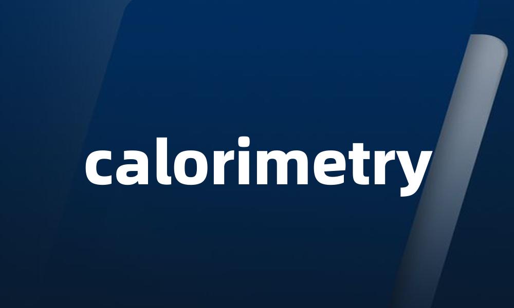 calorimetry