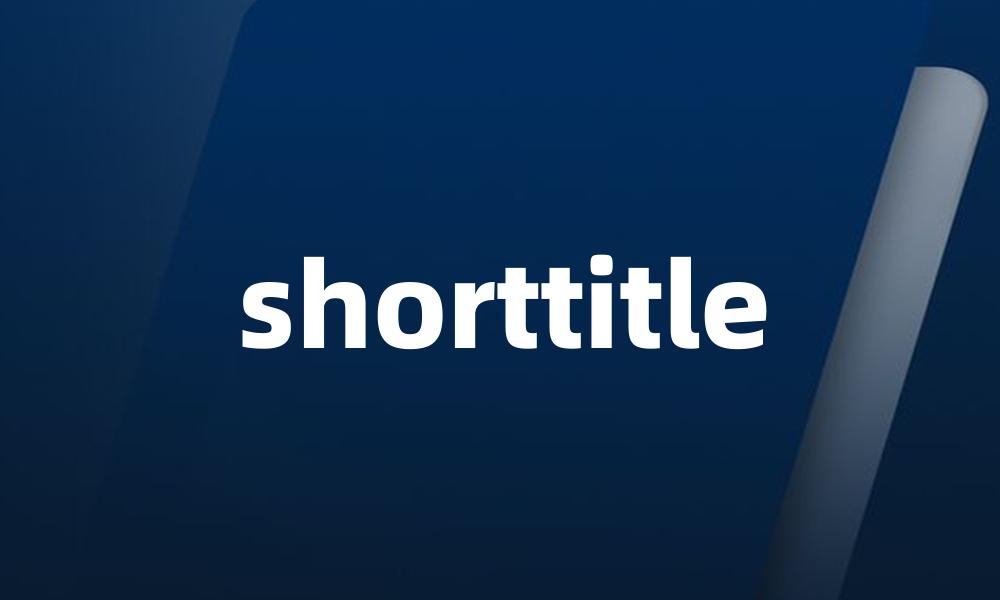 shorttitle