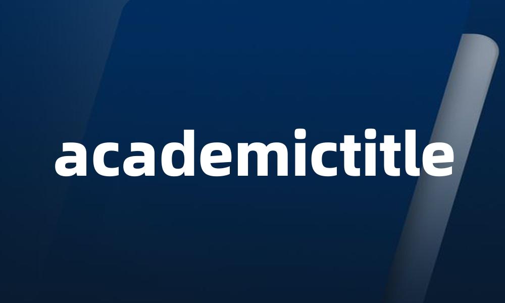 academictitle