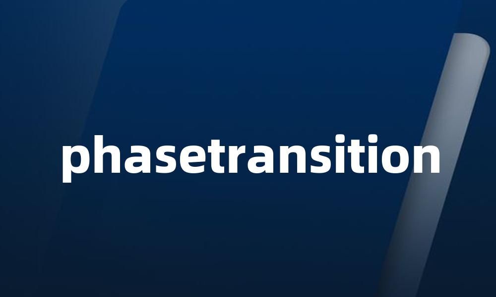 phasetransition