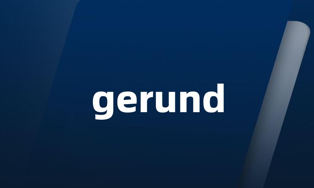 gerund