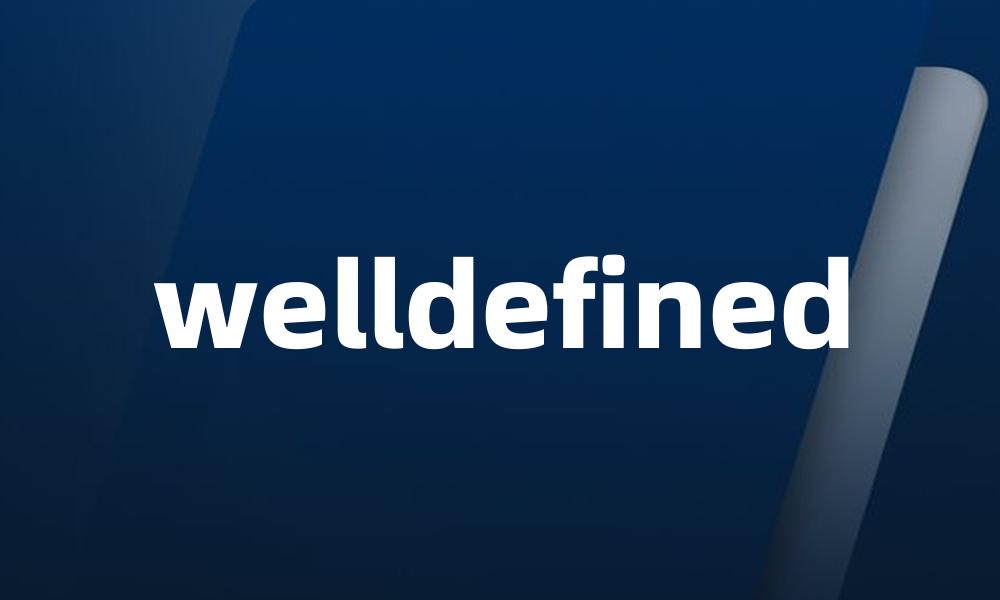 welldefined