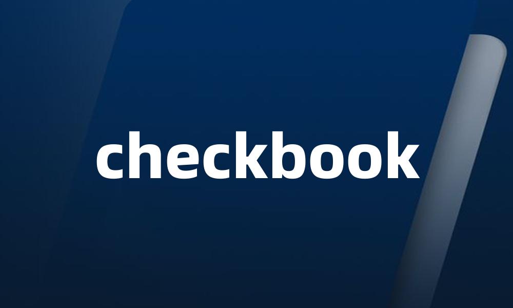 checkbook