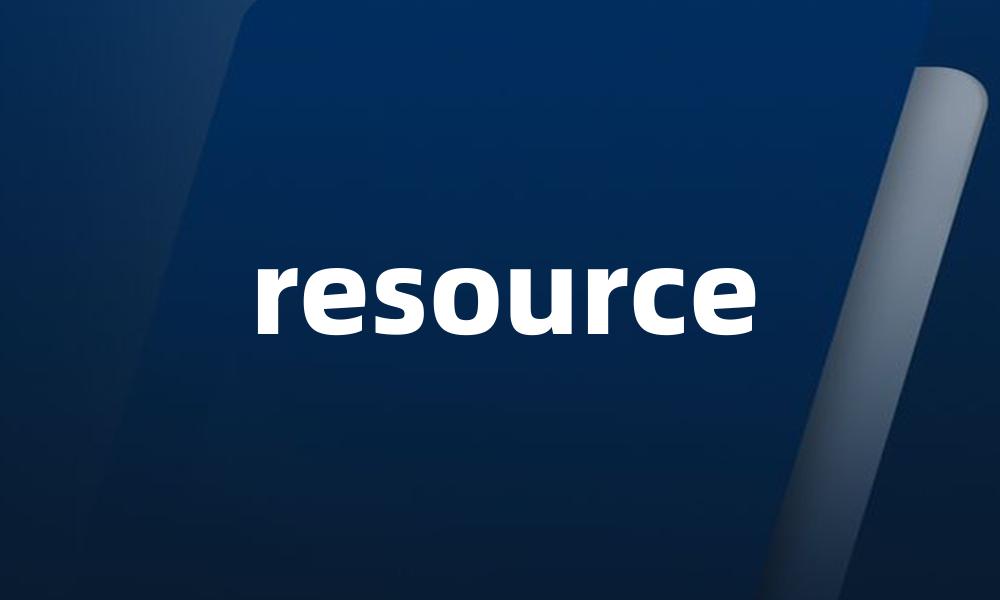 resource