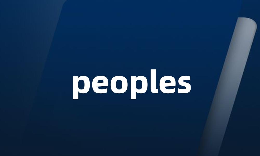 peoples