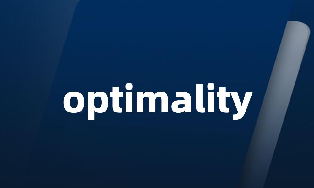 optimality