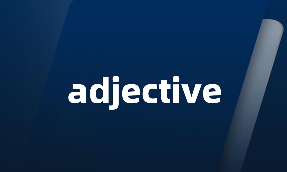 adjective