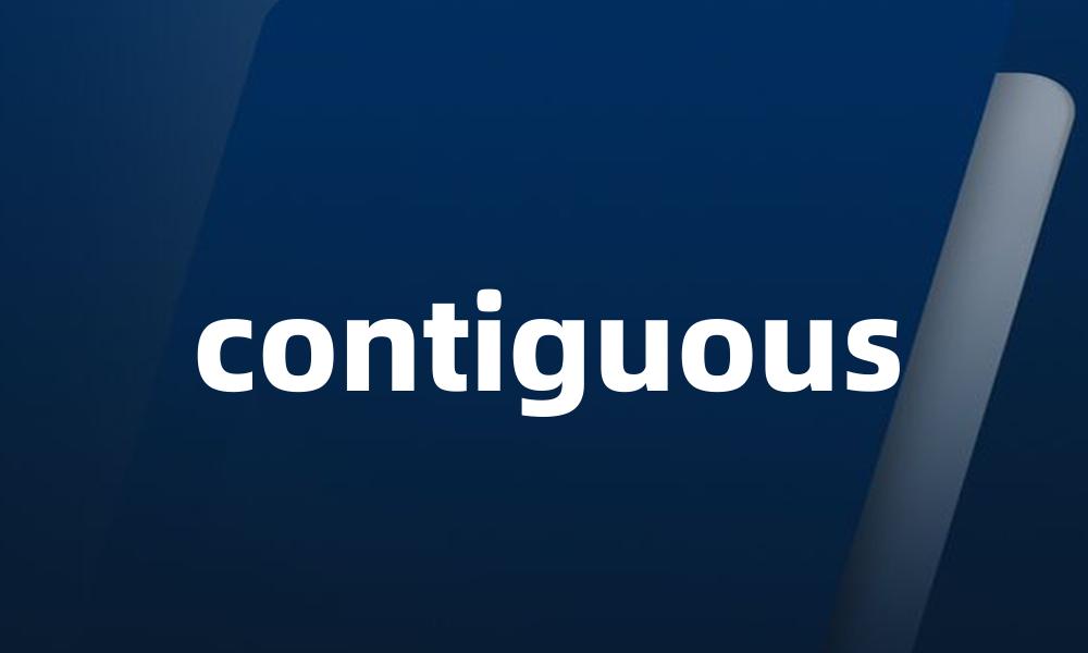 contiguous