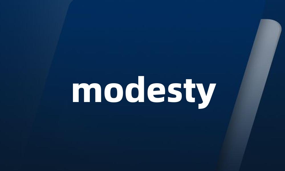 modesty