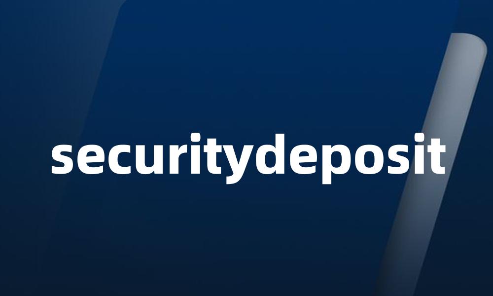 securitydeposit