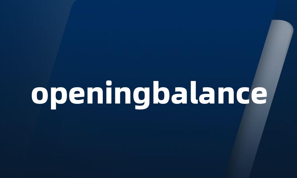 openingbalance