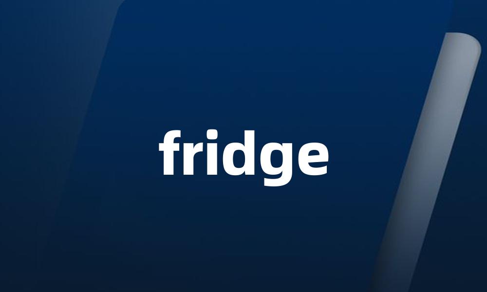 fridge