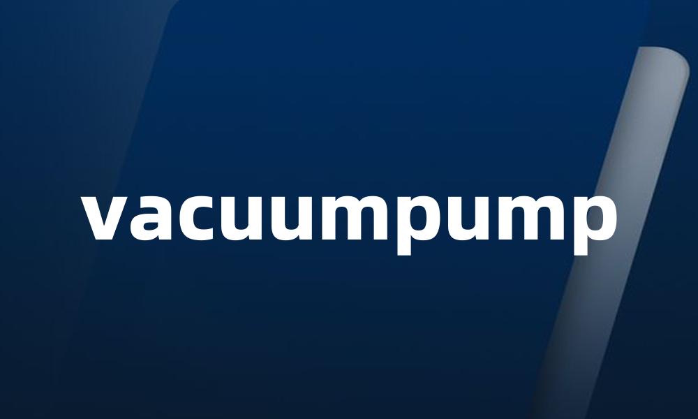 vacuumpump