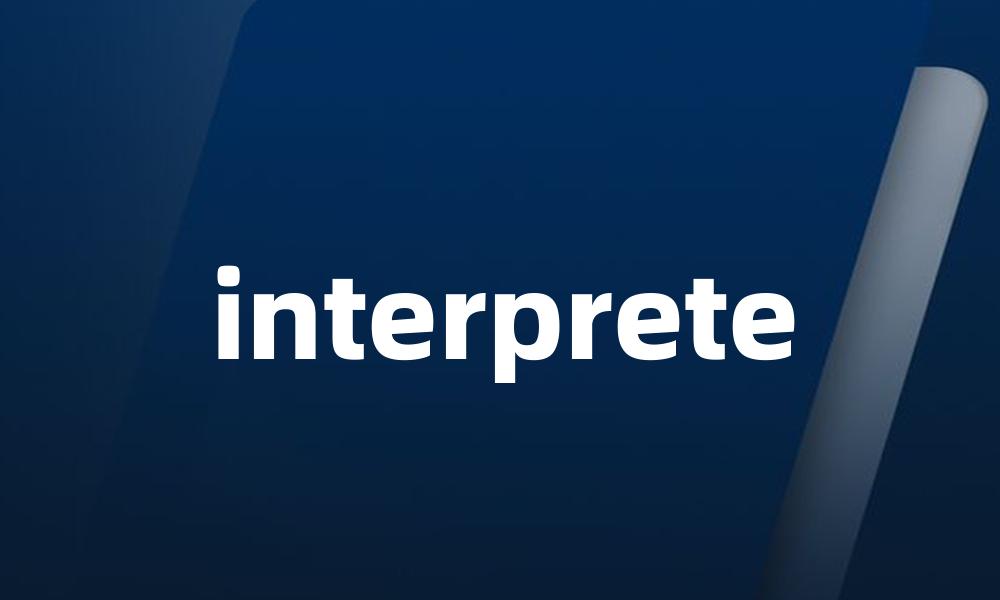 interprete