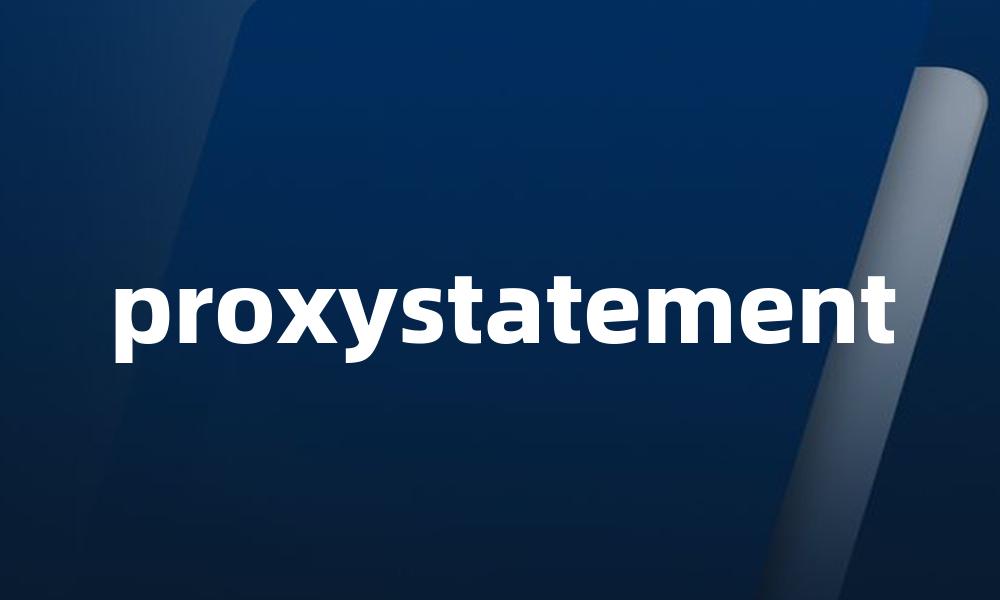 proxystatement