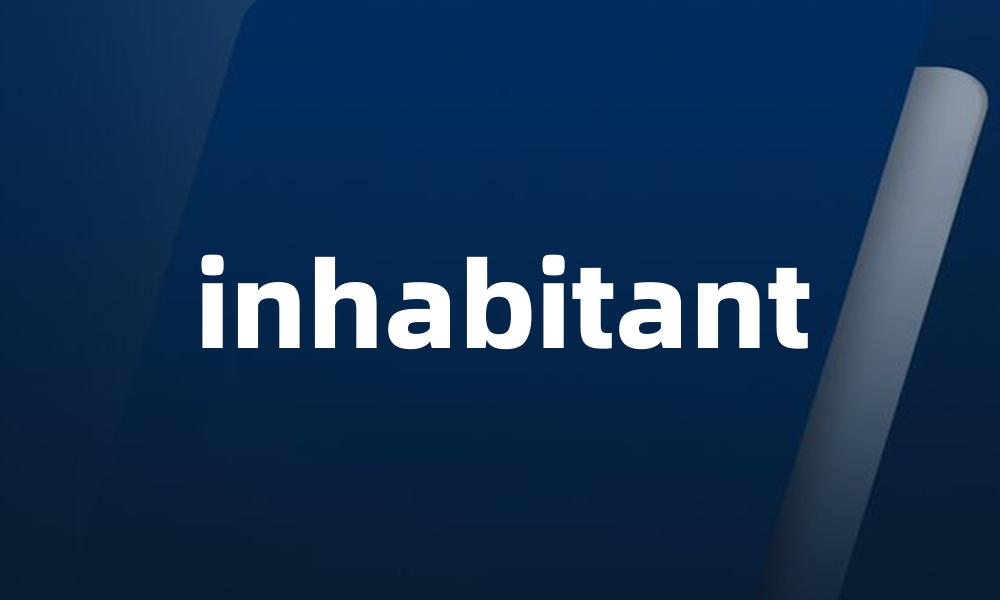 inhabitant