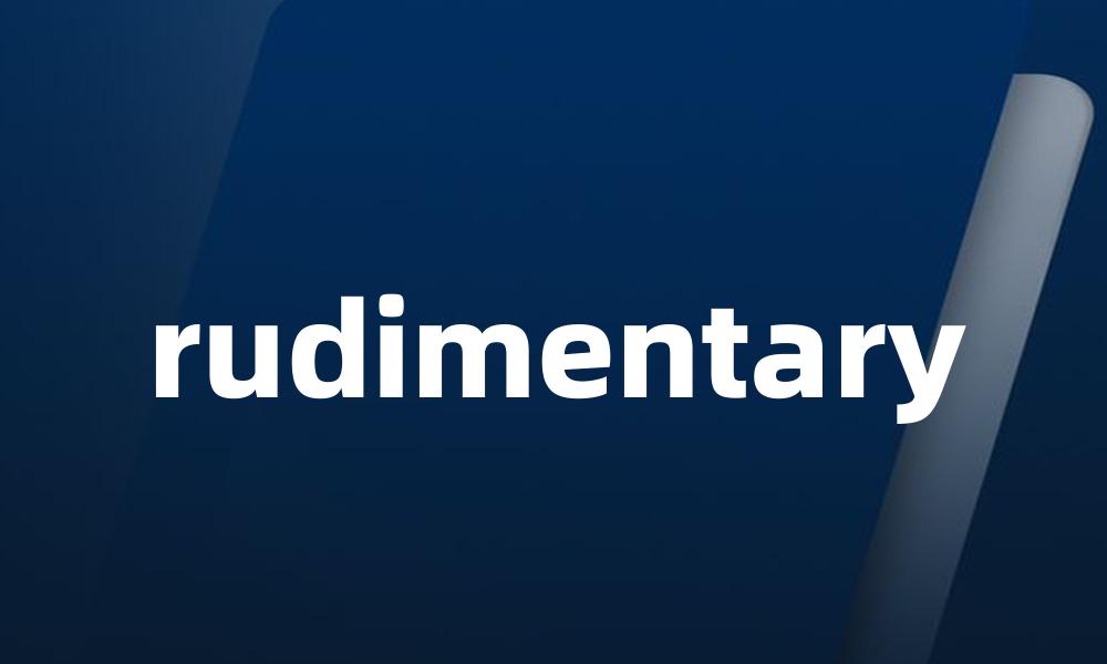 rudimentary