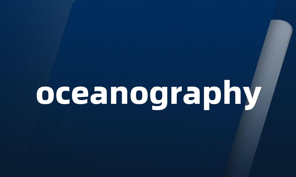 oceanography