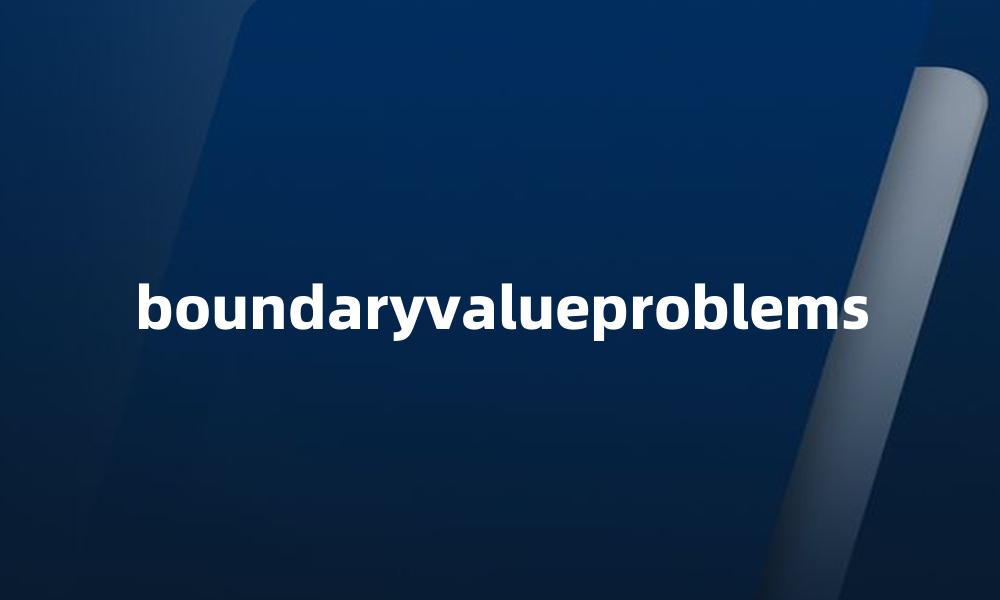 boundaryvalueproblems