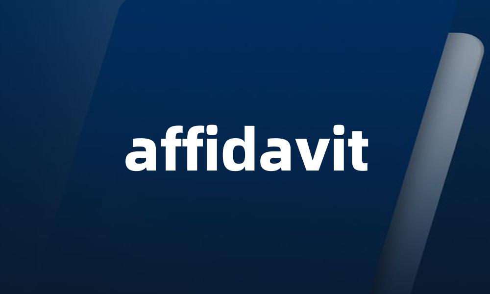 affidavit